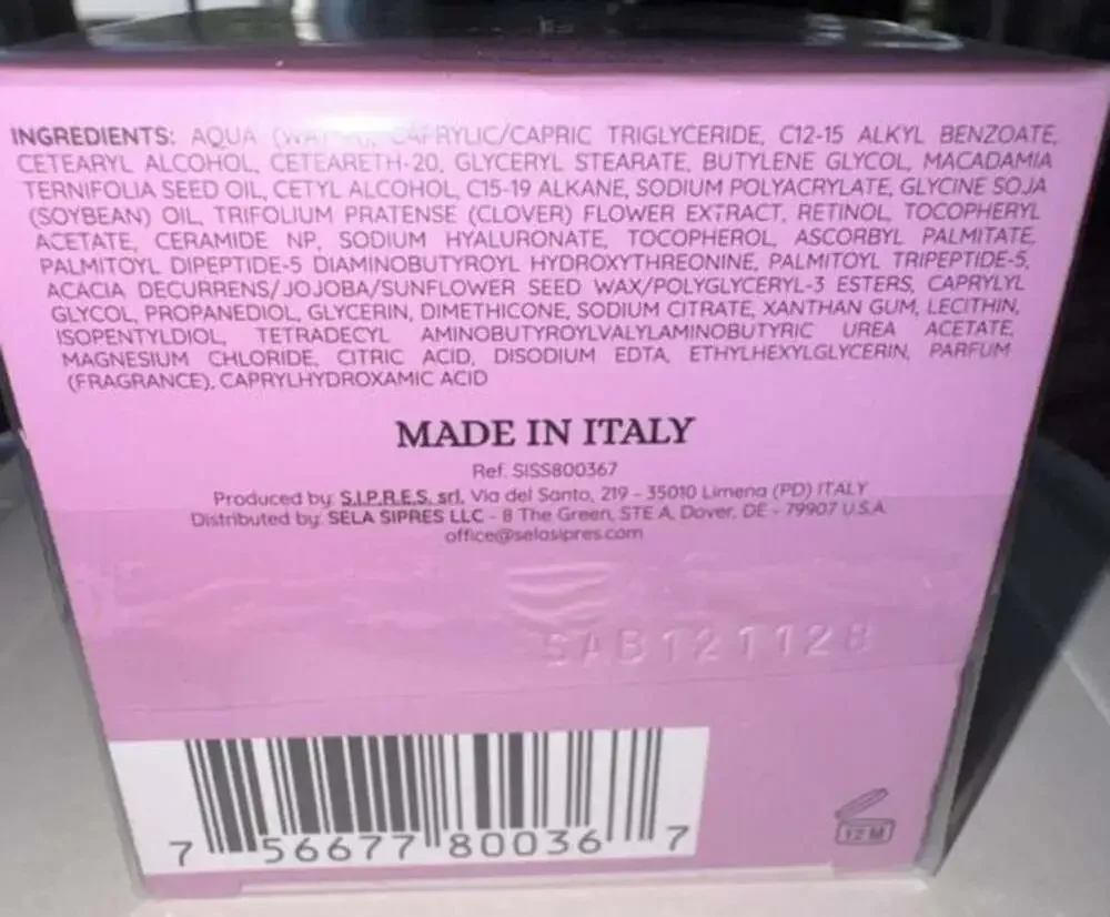 Delfanti Milano Menopause Night Cream with Retinol and Phytoactives of Red Clove